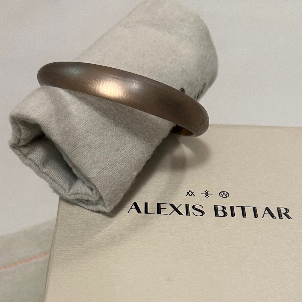 Alexis Bittar Lucite Skinny Tapered Bangle Bracelet 🤎Golden Brown🤎